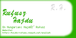 rufusz hajdu business card